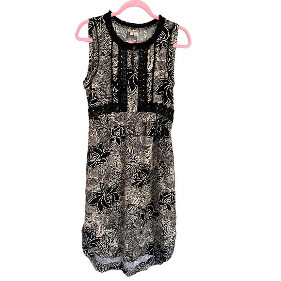 HOLDING HORSES Dresses & Skirts - Holding Horses Suraja Black Dress Lotus Floral Crochet Lace Anthropologie sz 6